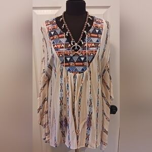 UMGEE Bohemian Patterned Tunic sz S/M